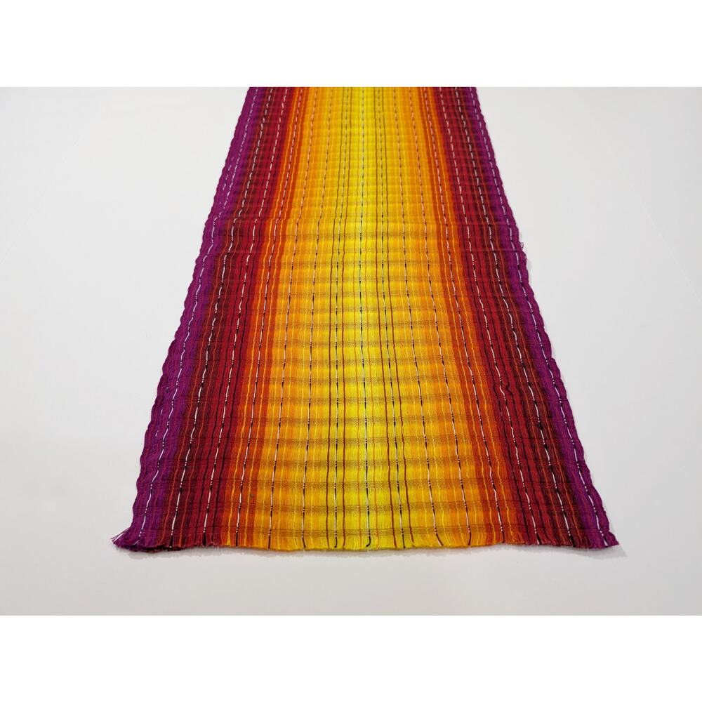 Rainbow Scarf Stripe Red Orange Yellow Purple Woven Rectangular - Picture 3 of 8